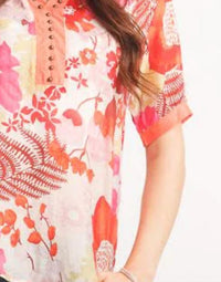 Papillon - Floral Short Sleeve Blouse