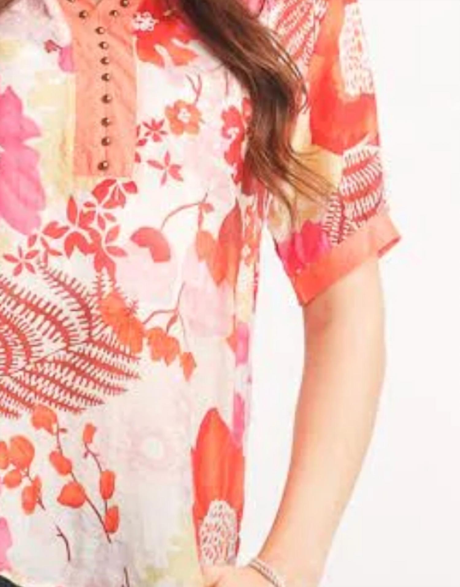 Papillon - Floral Short Sleeve Blouse