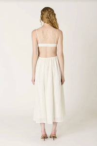 Nia - Women's Destene Eyelet Midi Dress