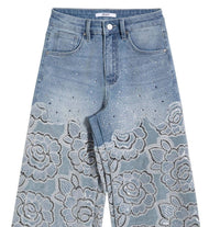 Bayeas Retro Wide Leg Jeans in light blue - women's jeans - view 7
