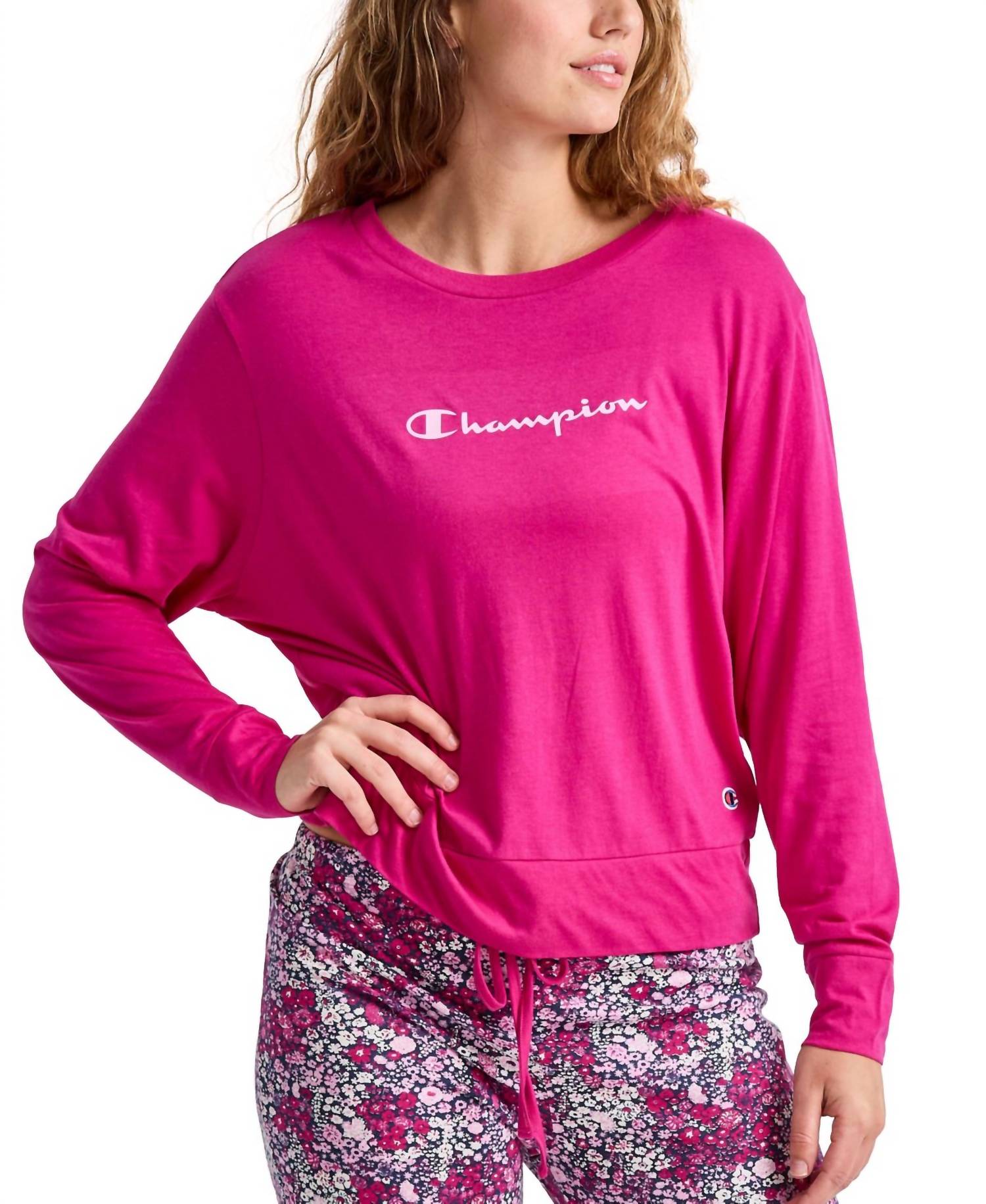 Champion - Women's Long-sleeve Lounge Sleep T-shirt