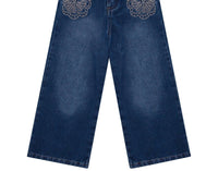 Milon - Girl's Embroidered Pocket Denim