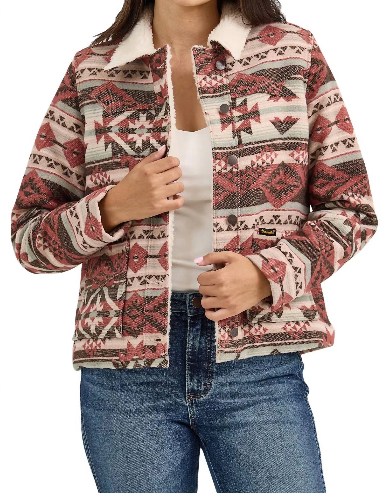 Wrangler - Retro Sherpa Lined Jacquard Jacket