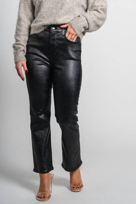 Daze - SHY GIRL COATED CROP FLARE JEANS