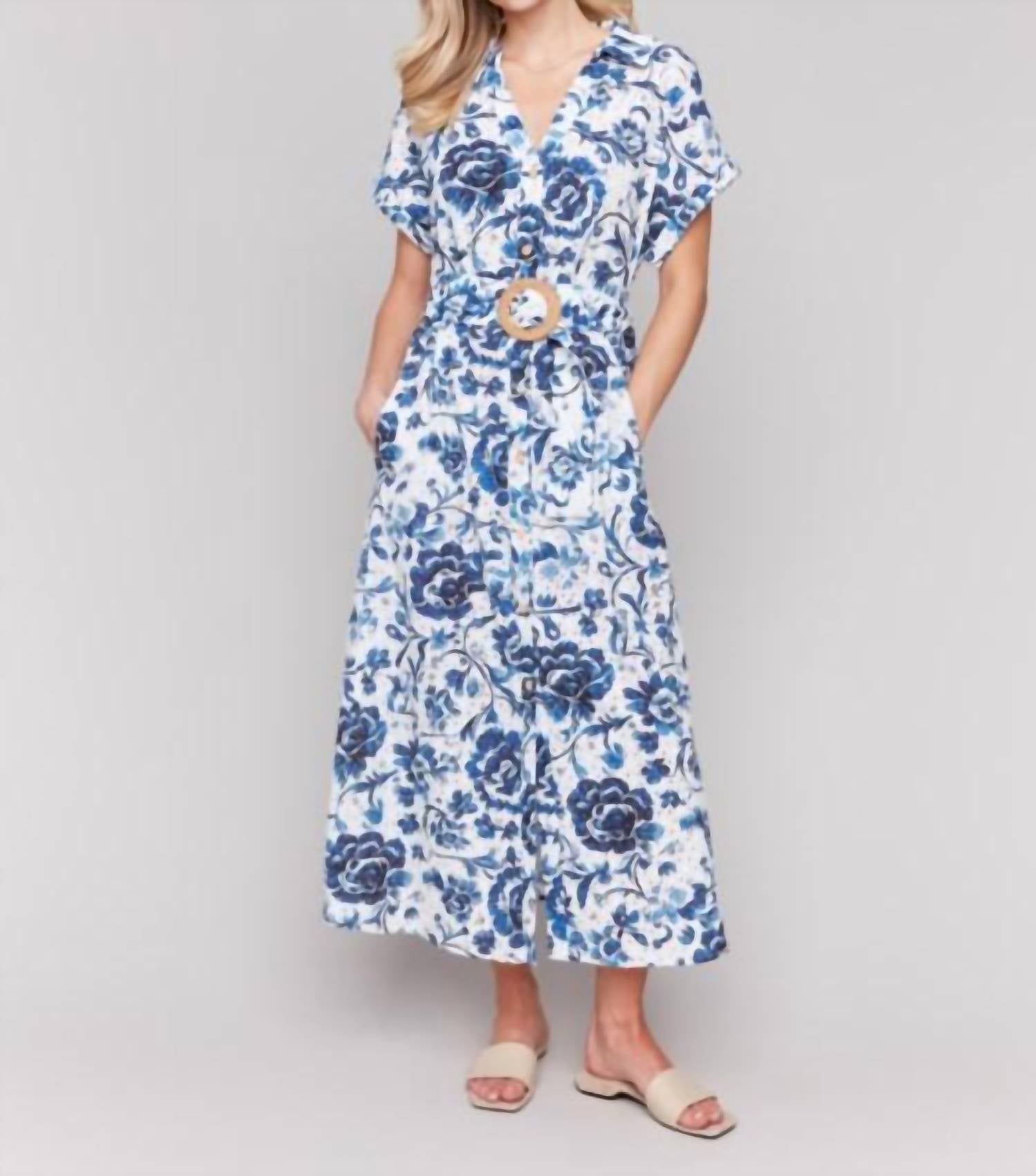 Charlie B - Floral Print Cotton Maxi Dress