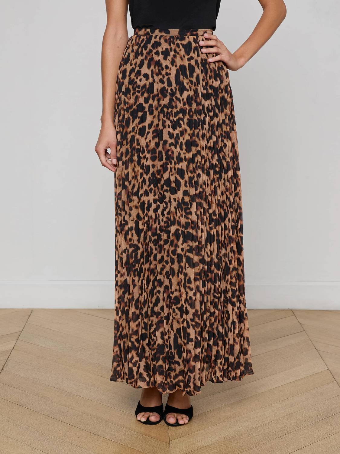 L'Agence - Torin Pleated Maxi Skirt