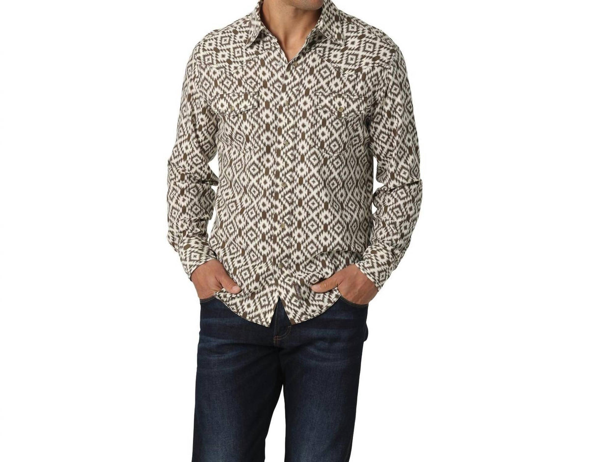 Wrangler - Aztec Snap Long Sleeve Shirt