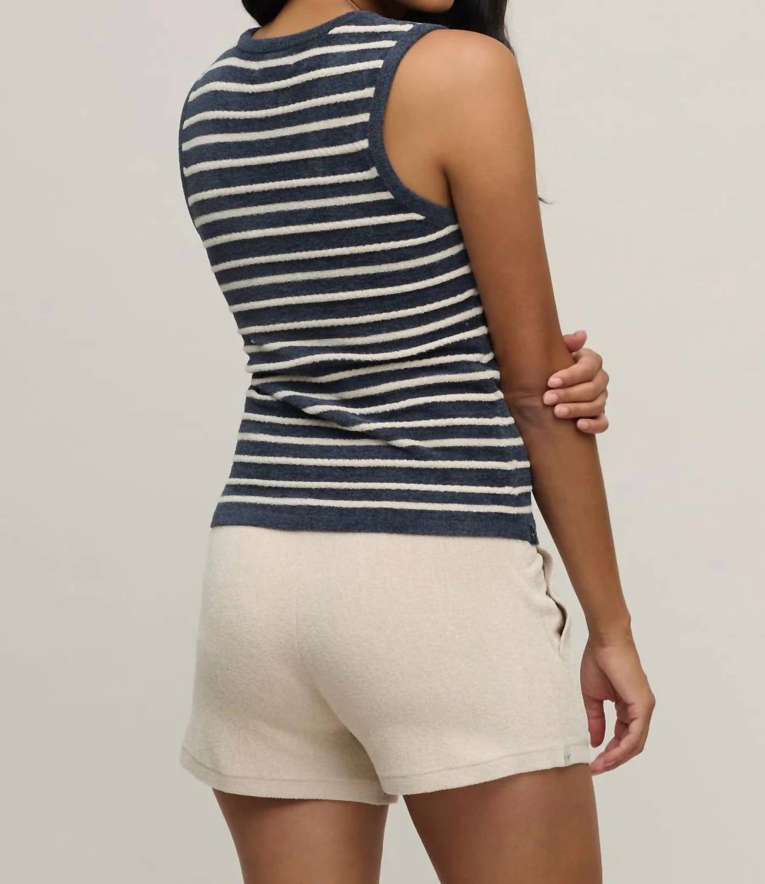 Barefoot Dreams - Cozychic Ultra Lite Contrast Rope Stripe Tank