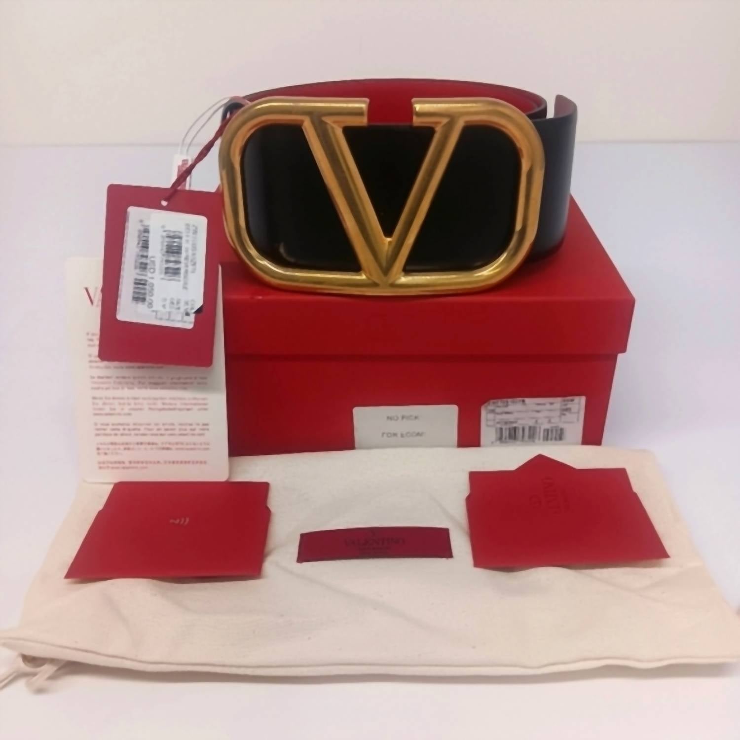 Valentino Garavani - Vlogo Signature 70 Reversible Leather Belt