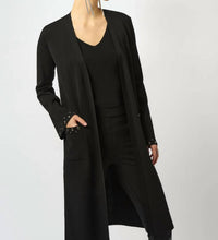 Joseph Ribkoff Sweater Knit Open-front Cover Up in black - women's sweater