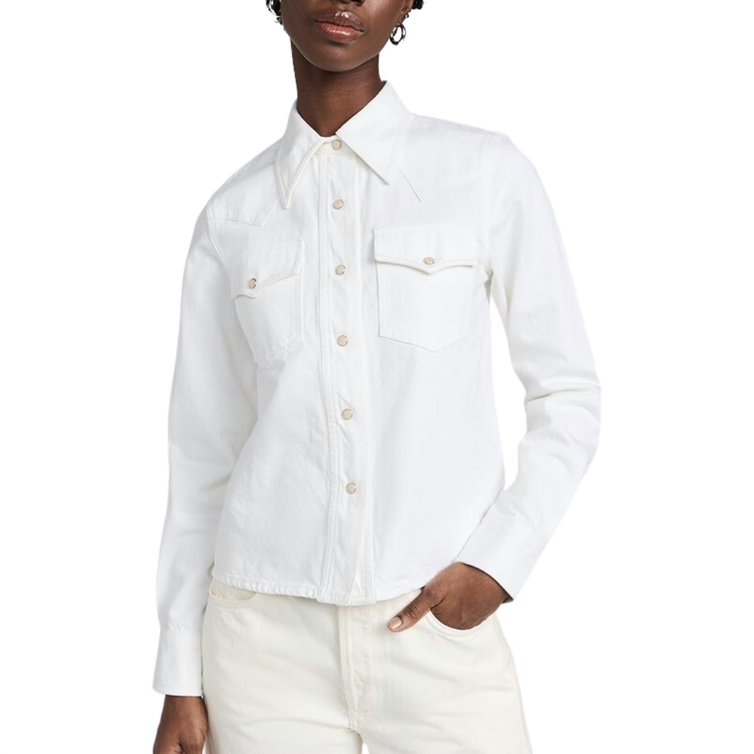 CLOSED Women's Western Denim Shirt in white - women's shirt