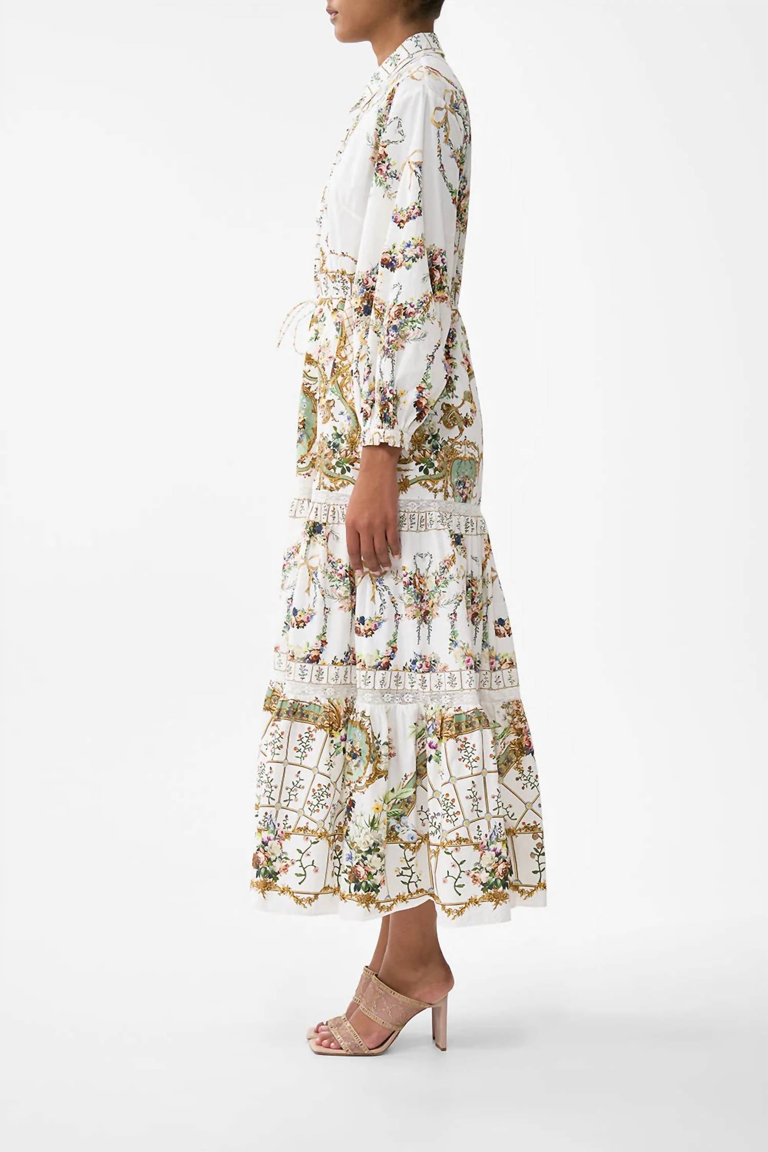 Camilla - Tiered Long Shirt Dress