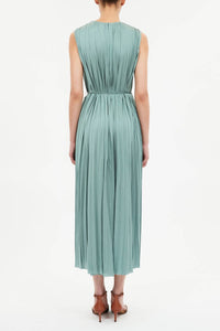 Ulla Johnson Fianna Pleated Midi Dress in sea glass - women's dress - alternate view