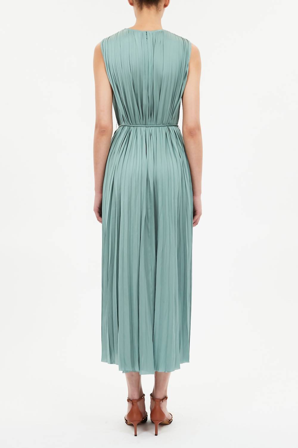 Ulla Johnson Fianna Pleated Midi Dress in sea glass - women's dress - alternate view