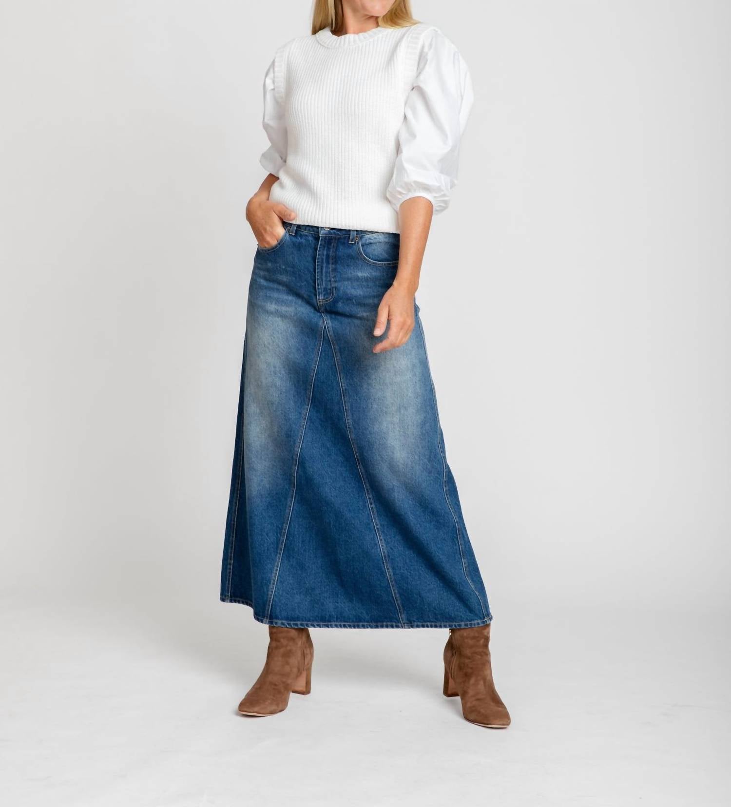 The Burgess Collection - Women's Mixed Media Shirt