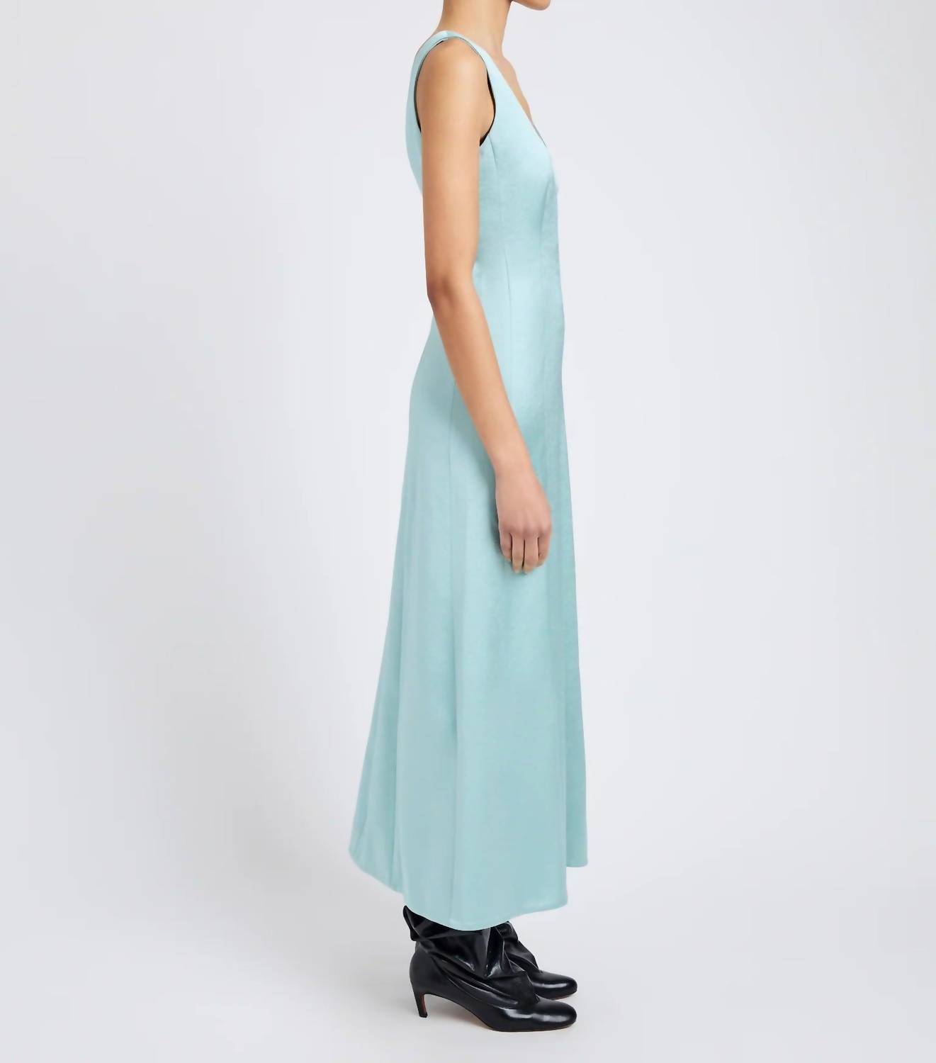 Proenza Schouler White Label Isabelle Sleeveless Midi Dress in sea glass - women's dress - alternate view