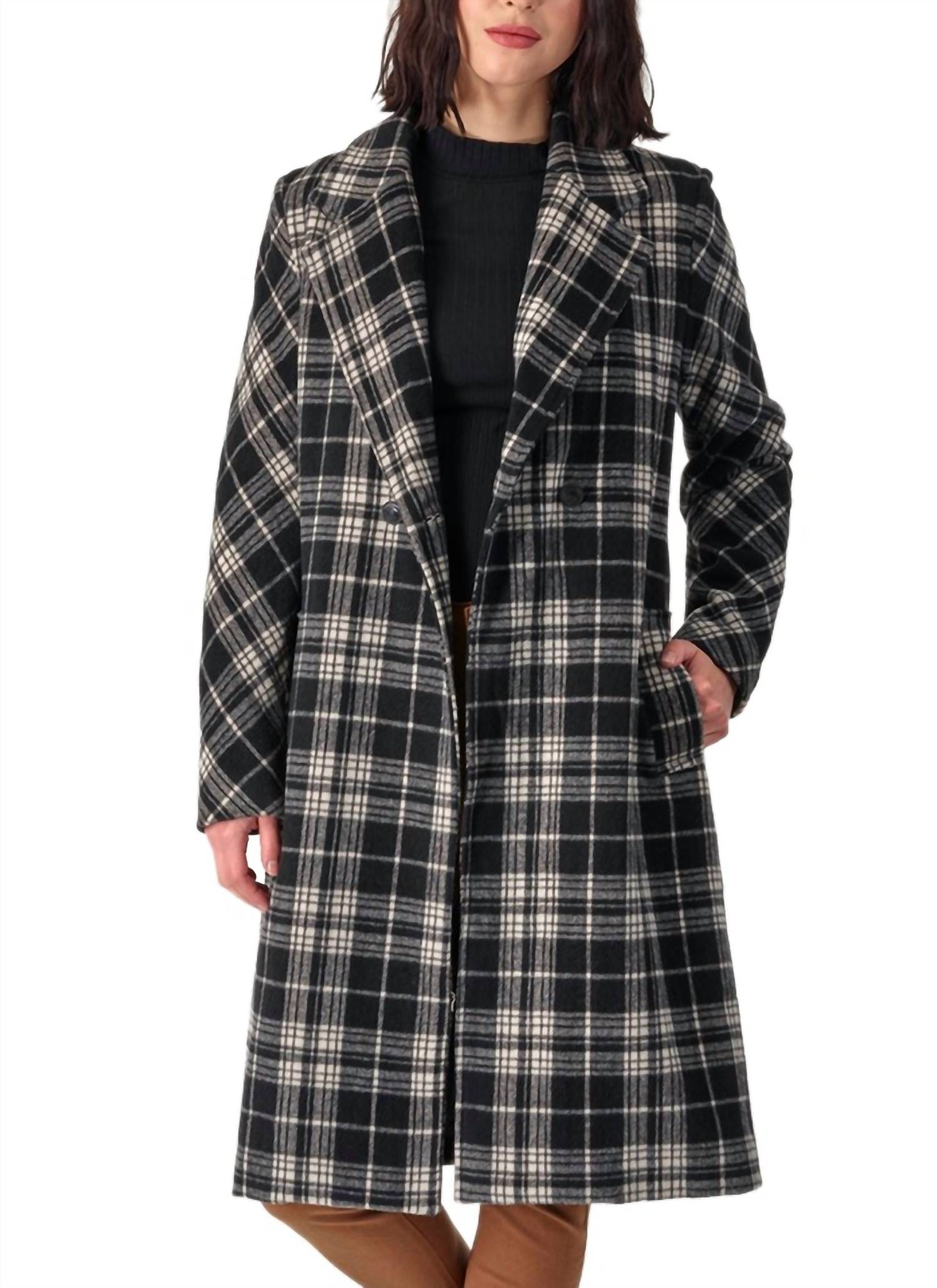 Sadie & Sage - Wide Awake Plaid Coat