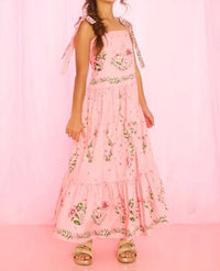 Marlo - Girl's Melany Tiered Maxed Dress