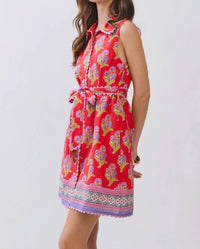 Tcec - Floral Print Belted Mini Dress
