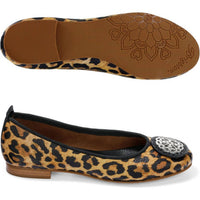 Brighton Women's Aleta Ballerina Flats in leopard print - women's flats - alternate view
