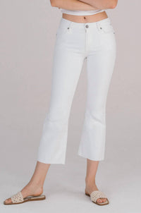 Hidden - Clean Cut Mid Rise Flare Cropped Jean