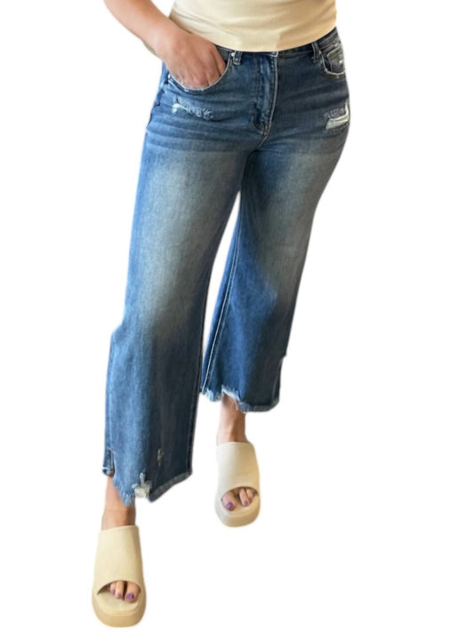 Risen - High Rise Wide Leg Ankle Flare Jeans