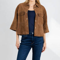 Repeat Cashmere - Suede Shirt Jacket