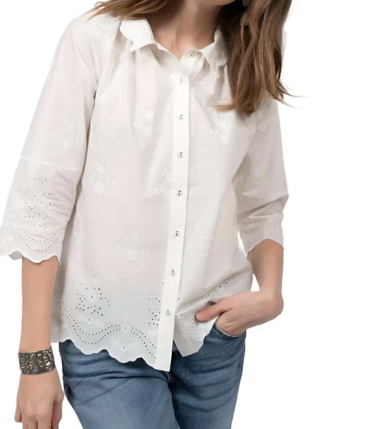 Ivy Jane - Eyelet Bordered Top
