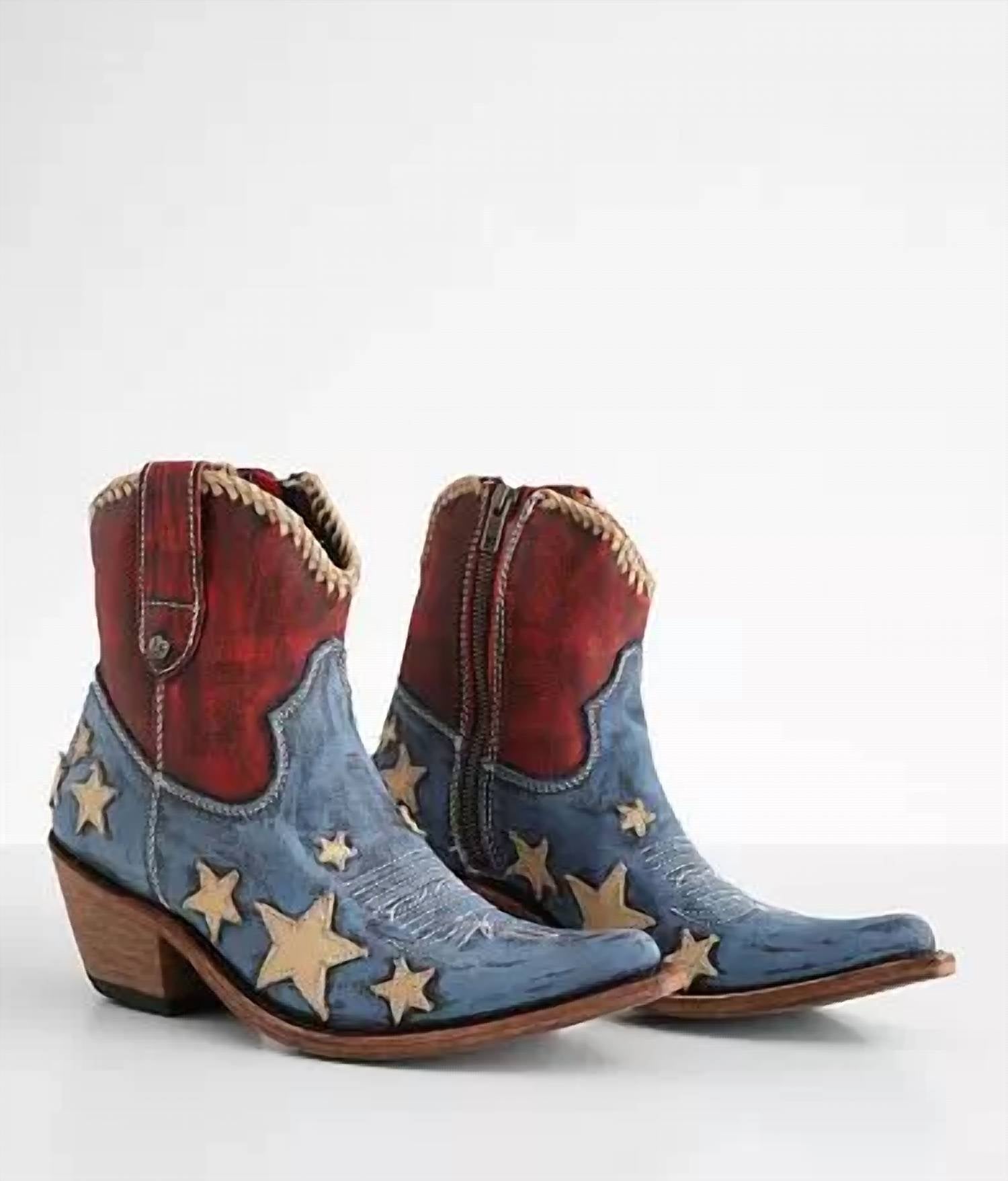 Liberty Black Women's Claudia Americana Fashion Booties in vintage azul vintage rojo - women's shoe