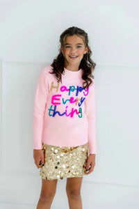 Lola + The Boys - Girls Happy Everything Tinsel Sweater