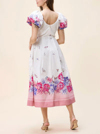 Cleobella Zaha Midi Ankle Dress in camellia - women's dress - detail view