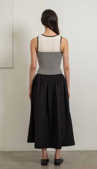 Heyson - Two-tone Woven Midi Dress
