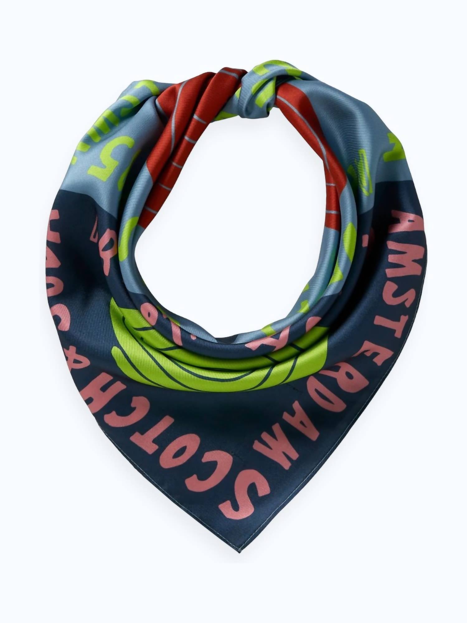 SCOTCH & SODA Women's Square Scarf in art dept - women's scarf - detail view