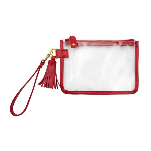 Capri Designs - Women's Game Day Clear Tassel Wristlet
