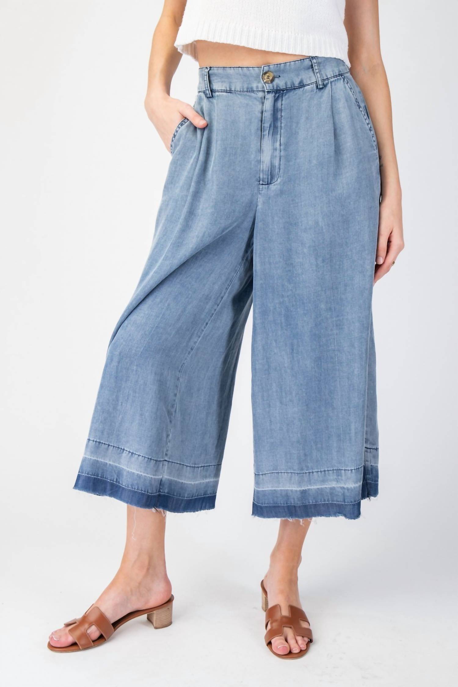 Eesome - Mineral Washed Wide Leg Pant