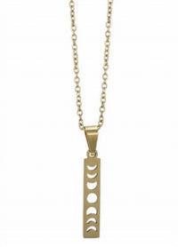 Zad - Women's Lunar Phases Bar Necklace