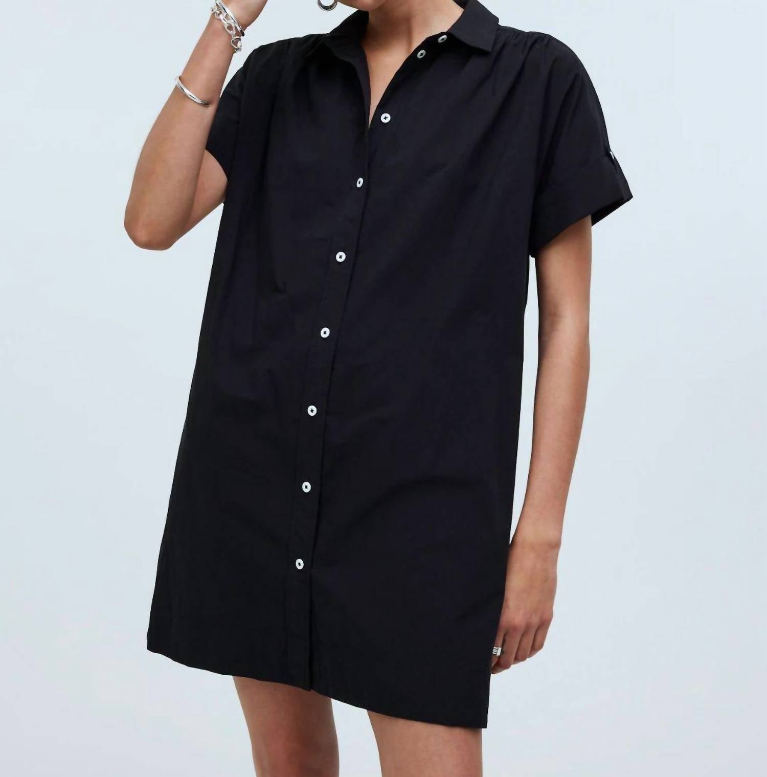 Madewell - Collared Button Front Mini Shirtdress
