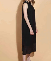 Jessie Liu - Petal Detail Around The Neck Midi Dress