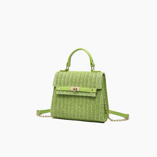 Like Dreams - Women's Neo Pastel Straw Crossbody Bag