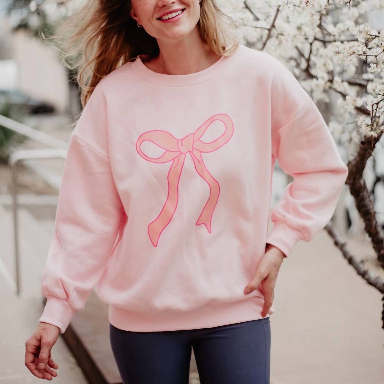 Katydid - Coquette Bow Crewneck Sweatshirt