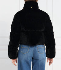 Elisabetta Franchi - Cropped Velvet Down Jacket