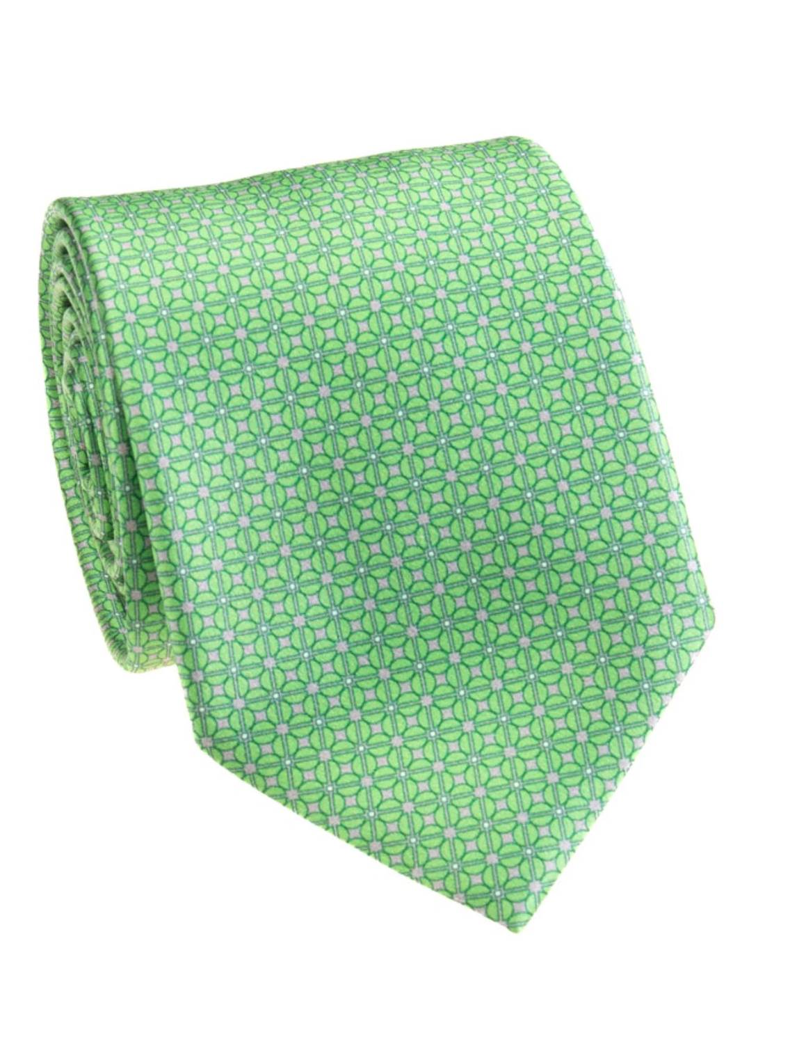 Pacific Silk - Satin Geometric Print Tie
