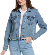 7 For All Mankind Classic Trucker Jacket in love soul - women's jacket