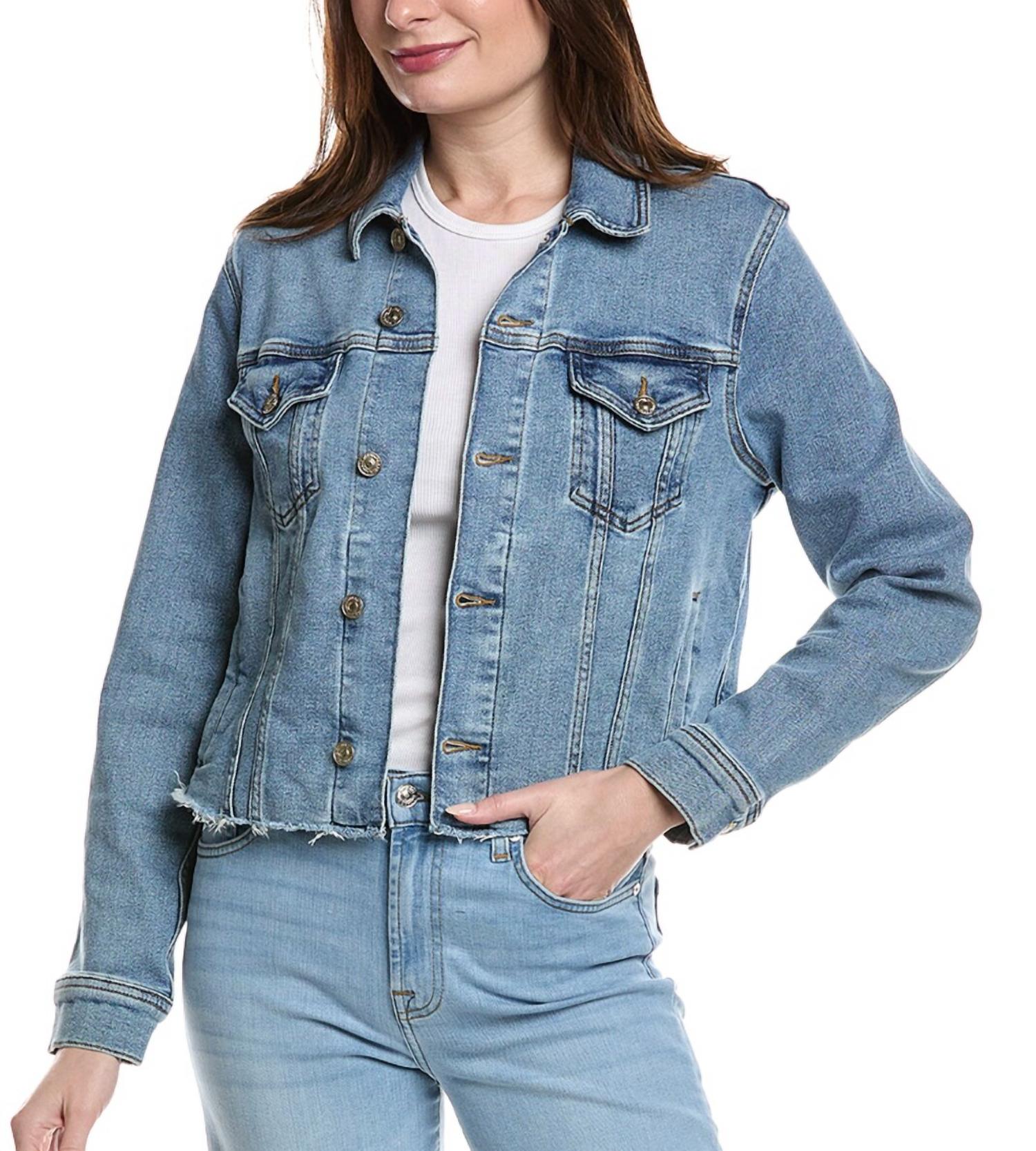7 For All Mankind Classic Trucker Jacket in love soul - women's jacket