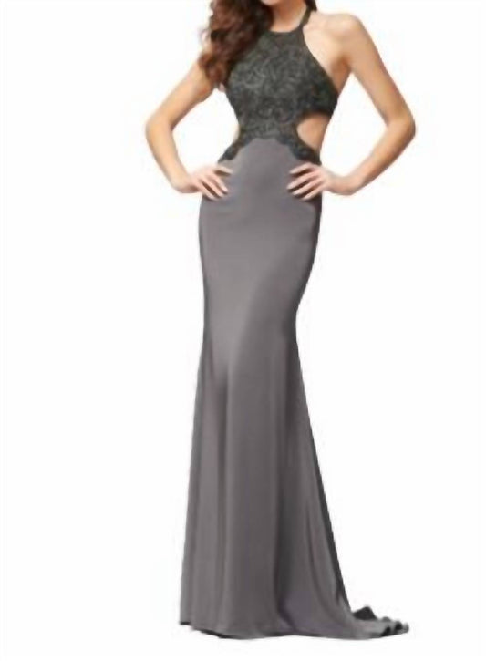 Halter Cutout Gown