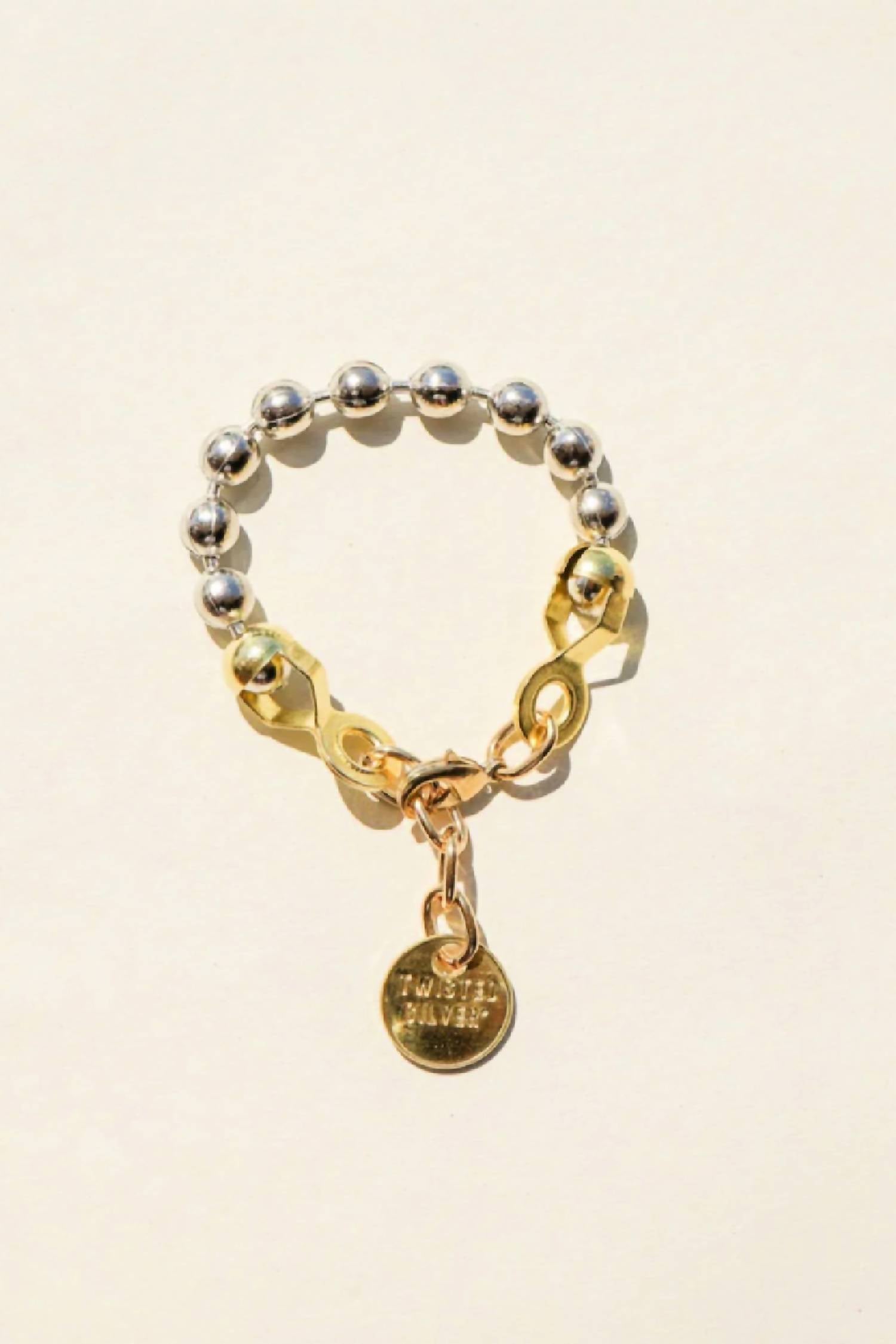 Twisted Silver Jewelry - Ball and Chain Bracelet