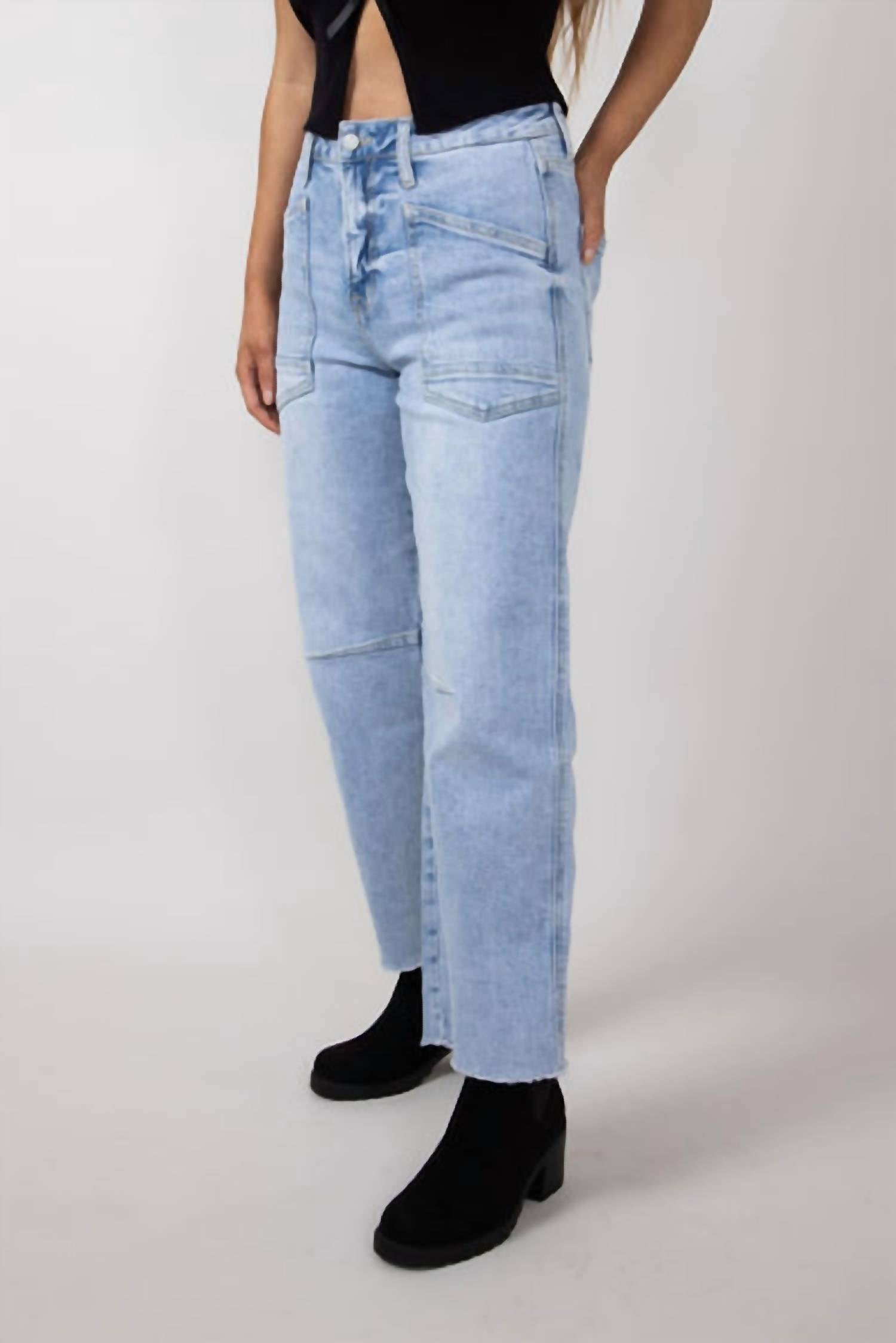 Vervet By Flying Monkey - Super High Waisted Barrel Jeans