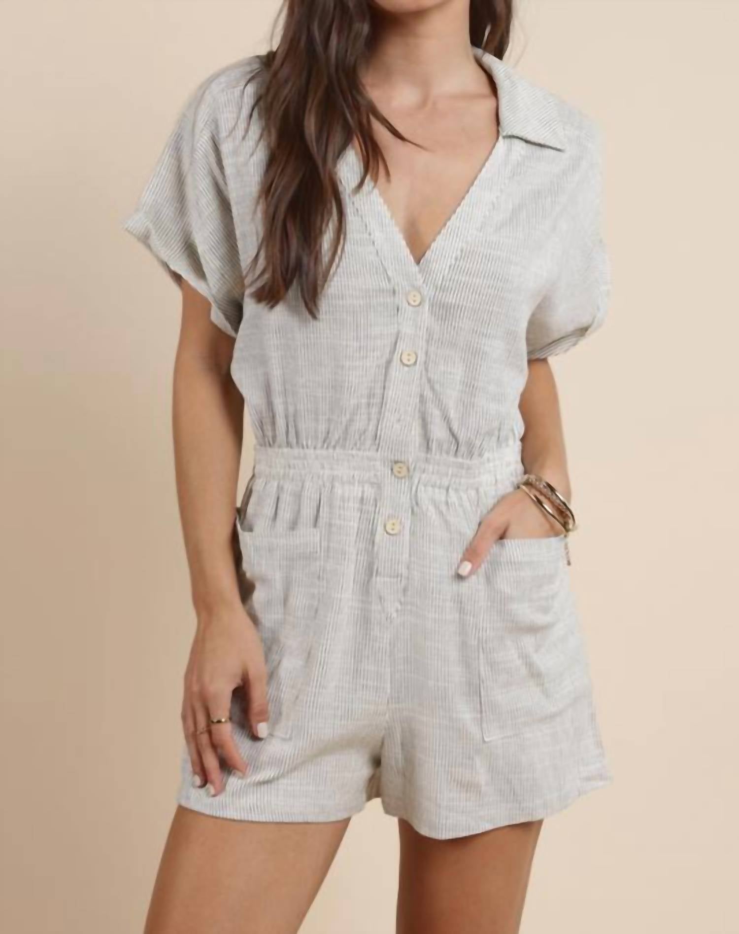 Sadie & Sage - Mojave Button Romper