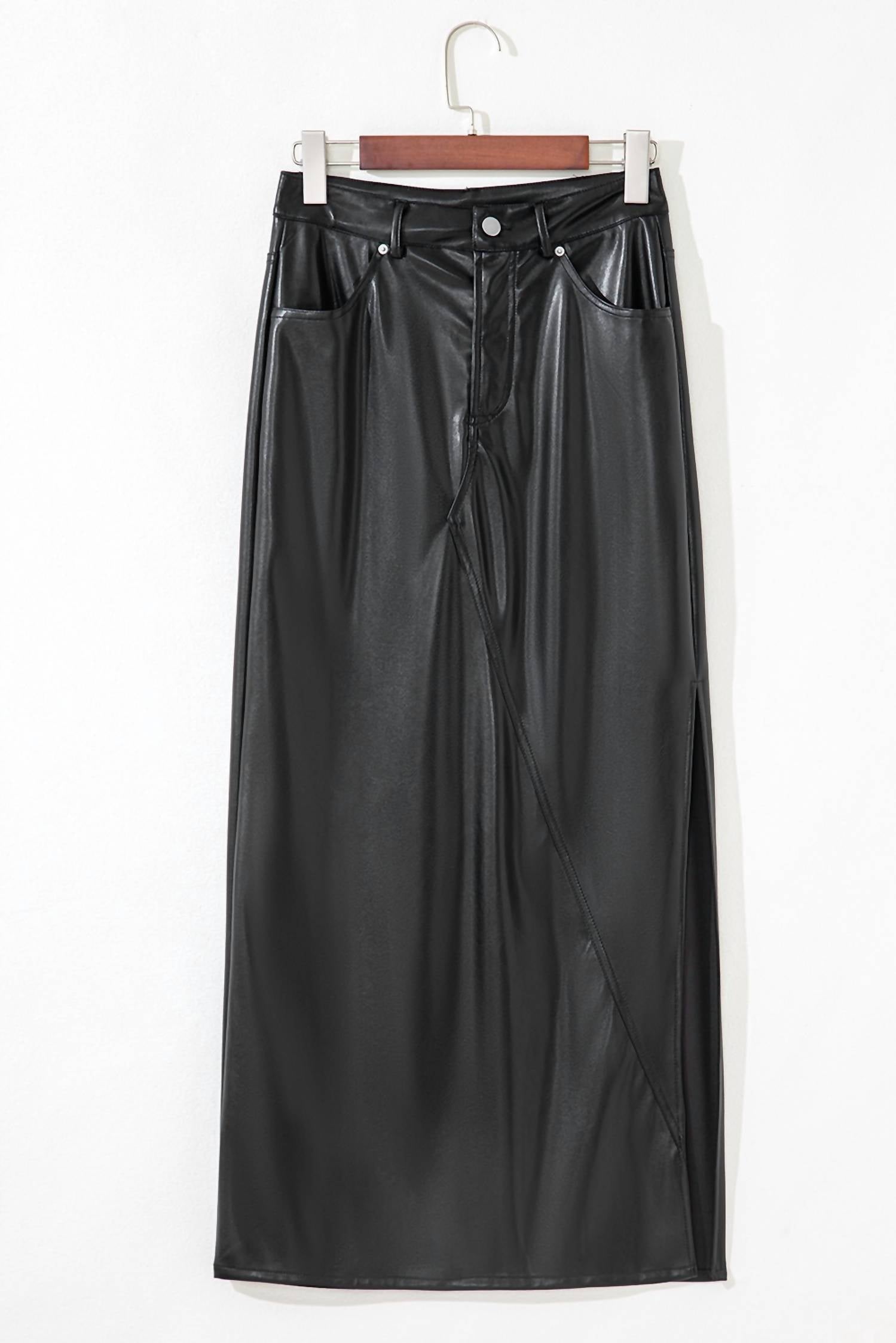 Dear Lover - Faux Leather Skirt