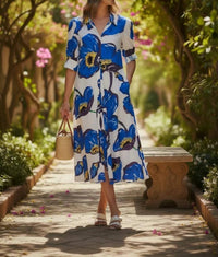 Dizzy-Lizzie - Montauk Poppy Midi Dress